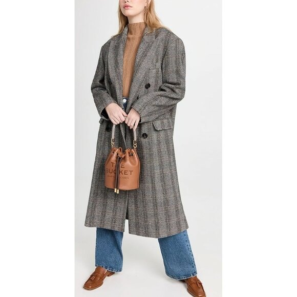 Marc Jacobs Women's The Bucket Leather Bucket Crossbody Bag Argan Oil Brown OS - Picture 2 of 16